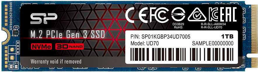 SSD  Silicon Power M-Series UD80 SP01KGBP34UD8005 1, M.2 2280, PCI-E x4,  NVMe [SP01KGBP34UD8005]