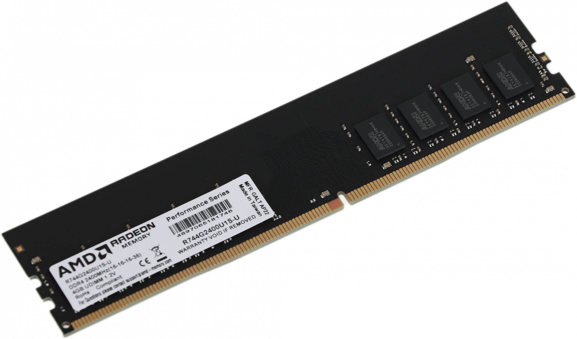   AMD Radeon R7 Performance Series R744G2400U1S-U DDR4 -  4 2400, DIMM,  Ret [R744G2400U1S-U]