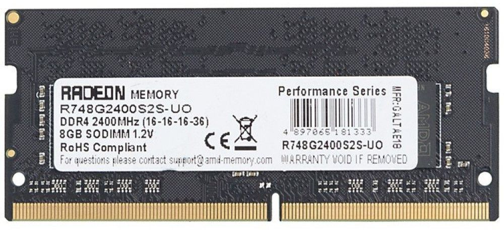   AMD Radeon R7 Performance Series R748G2400S2S-U DDR4 -  8 2400, SO-DIMM,  Ret [R748G2400S2S-U]