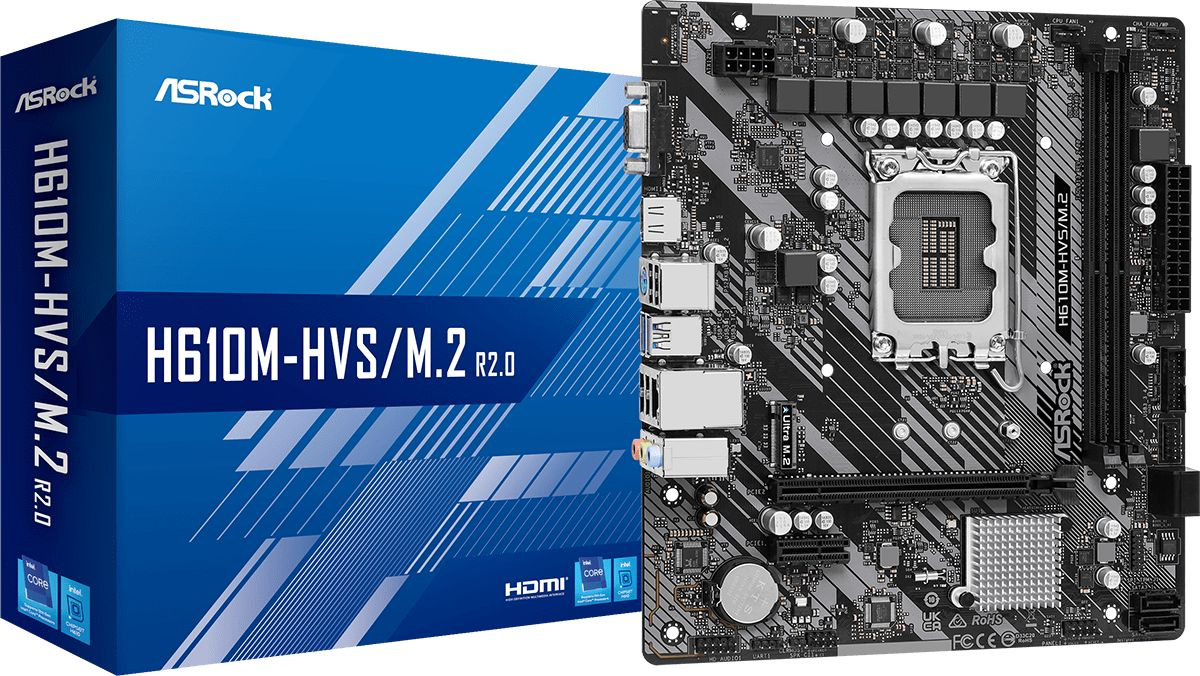   ASROCK H610M-HVS/M.2 R2.0, LGA 1700, Intel H610, mATX, Ret