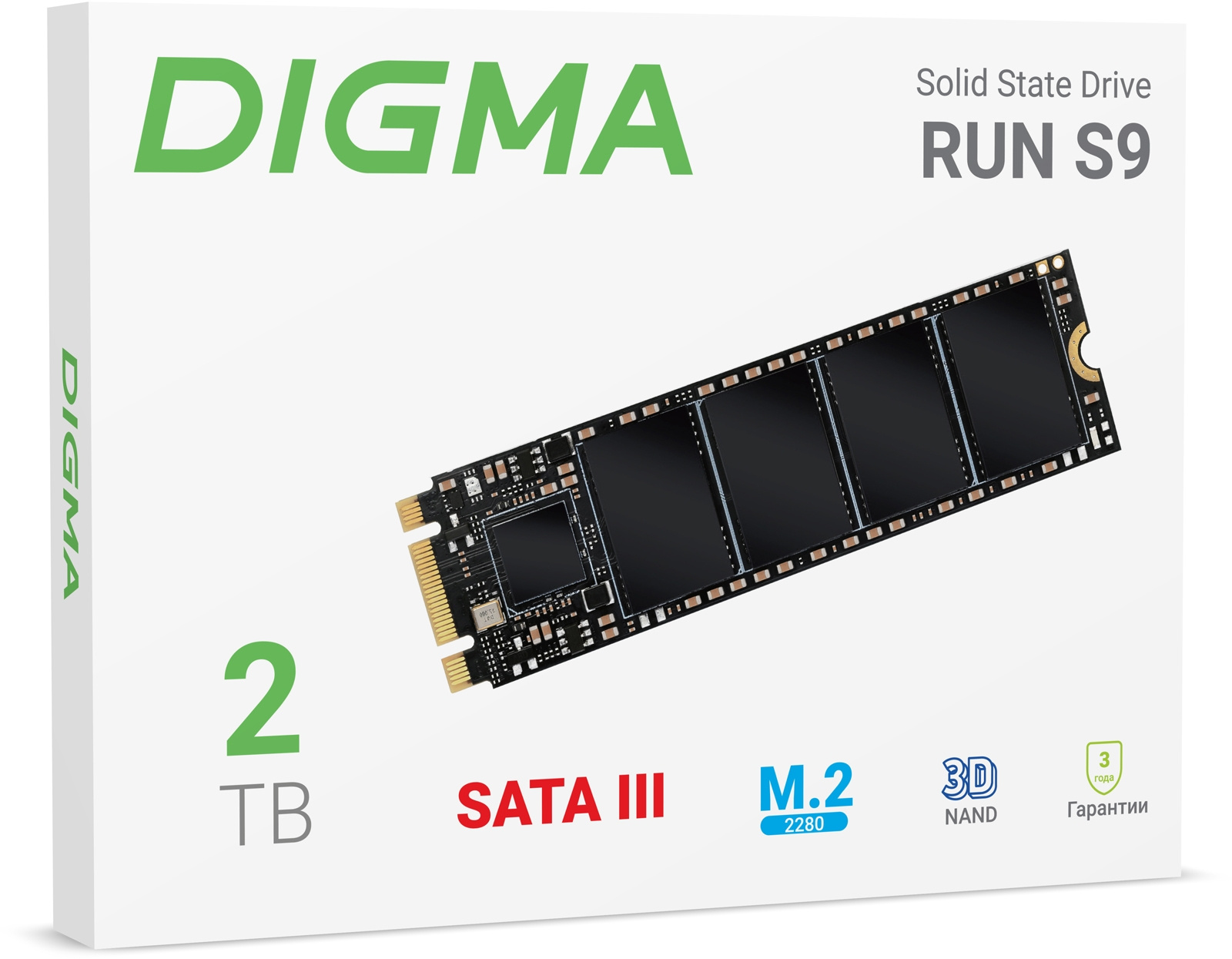 SSD ���������� Digma Run S9 DGSR1002TS93T 2��, M.2 2280, SATA III,  M.2,  rtl [DGSR1002TS93T]