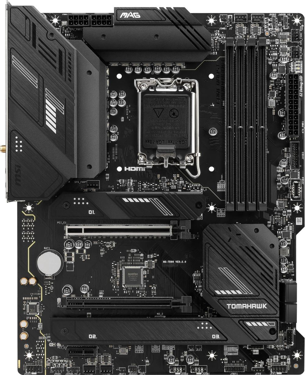   MSI MAG B760 TOMAHAWK WIFI, LGA 1700, Intel B760, ATX, Ret