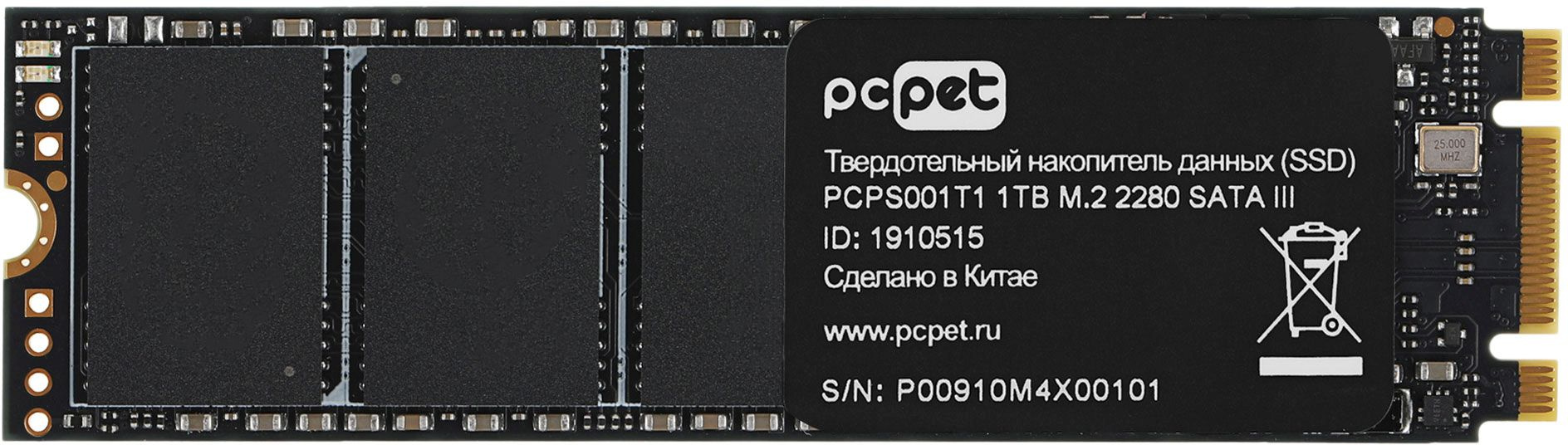 SSD  PC PET PCPS001T1 1, M.2 2280, SATA III,  M.2,  oem [PCPS001T1]