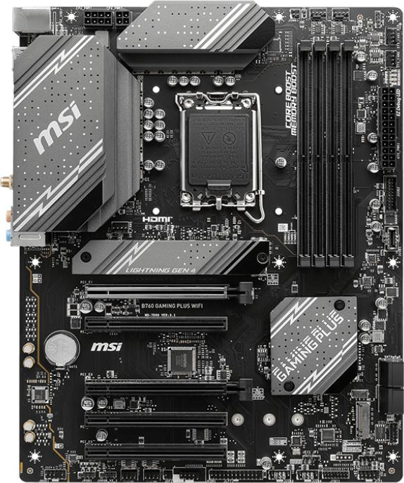   MSI B760 GAMING PLUS WIFI, LGA 1700, Intel B760, ATX, Ret
