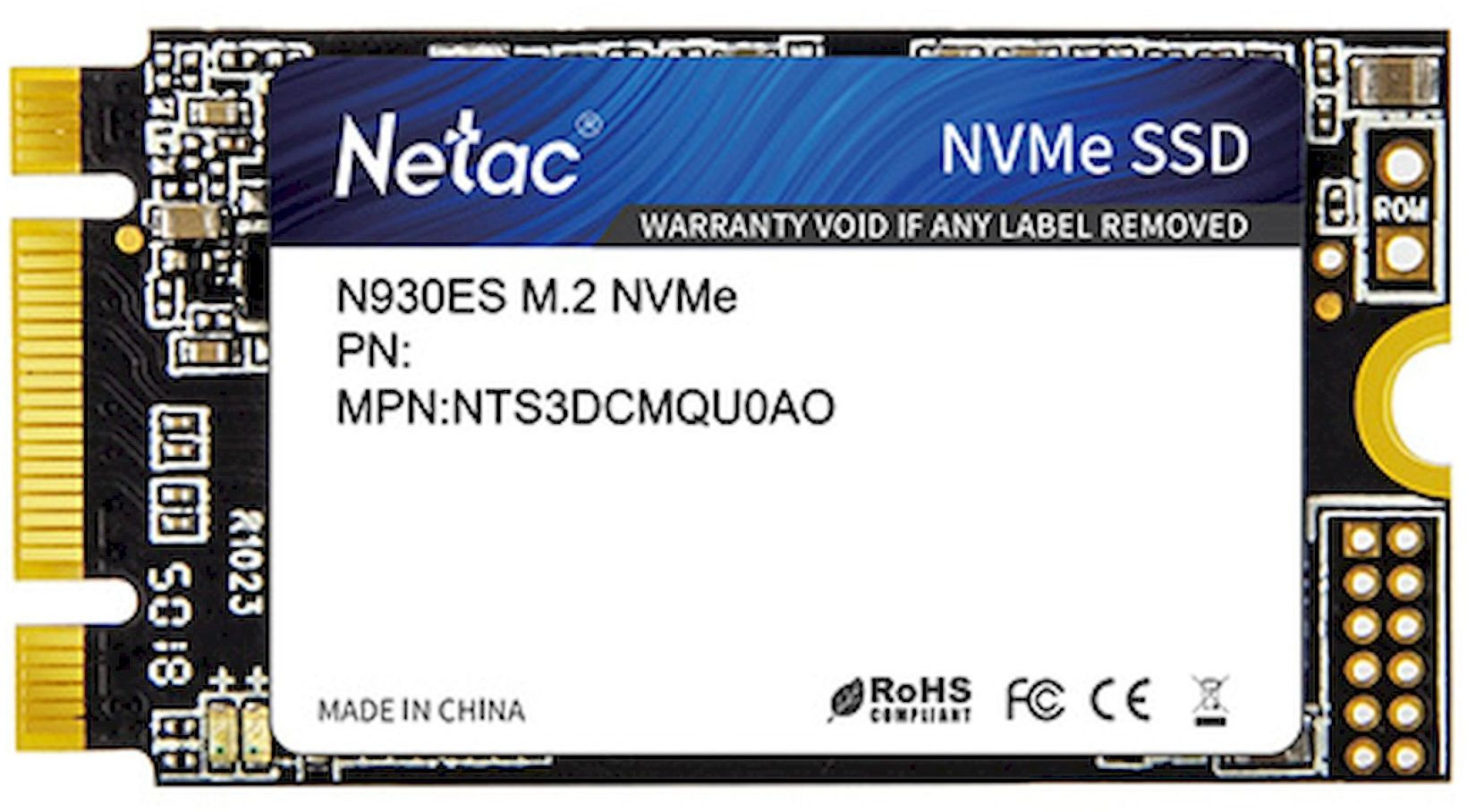 SSD  NETAC N930ES NT01N930ES-128G-E2X 128, M.2 2242, PCIe 3.0 x2,  NVMe,  M.2,  rtl [NT01N930ES-128G-E2X]