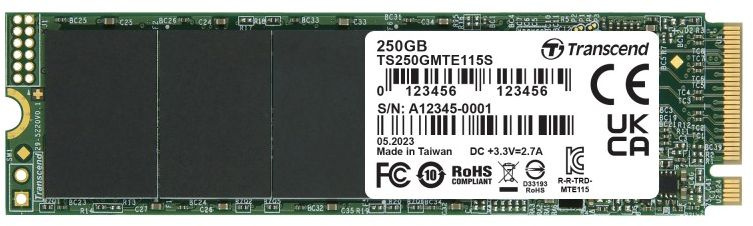 SSD  Transcend 115S TS250GMTE115S 250, M.2 2280, PCIe 3.0 x4,  NVMe,  M.2 [TS250GMTE115S]