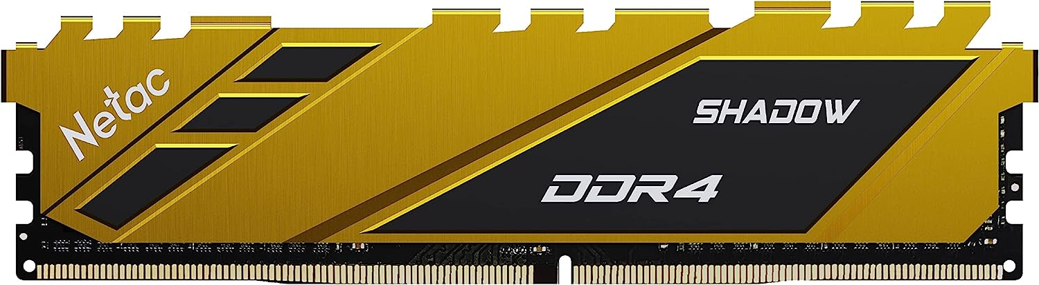 ����������� ������ NETAC Shadow NTSDD4P32SP-08Y DDR4 -  1x 8�� 3200���, DIMM,  Yellow,  Ret [NTSDD4P32SP-08Y]