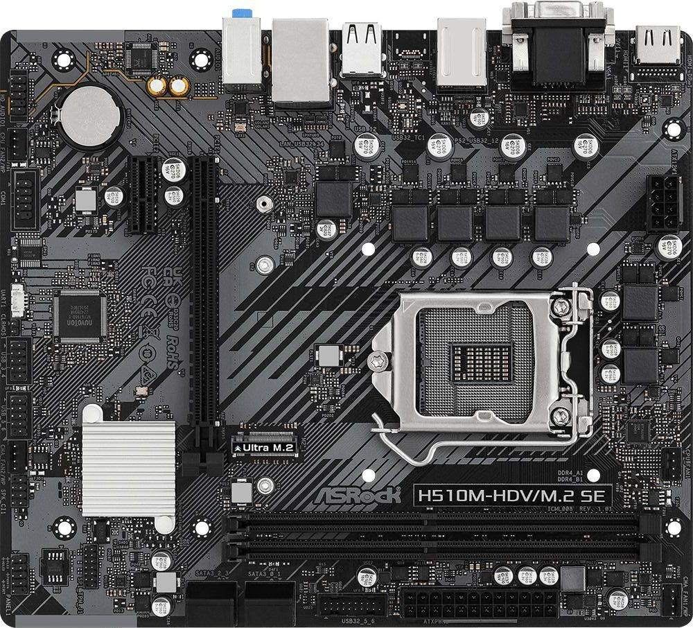   ASROCK H510M-HDV/M.2 SE, LGA 1200, Intel H470, mATX, Ret