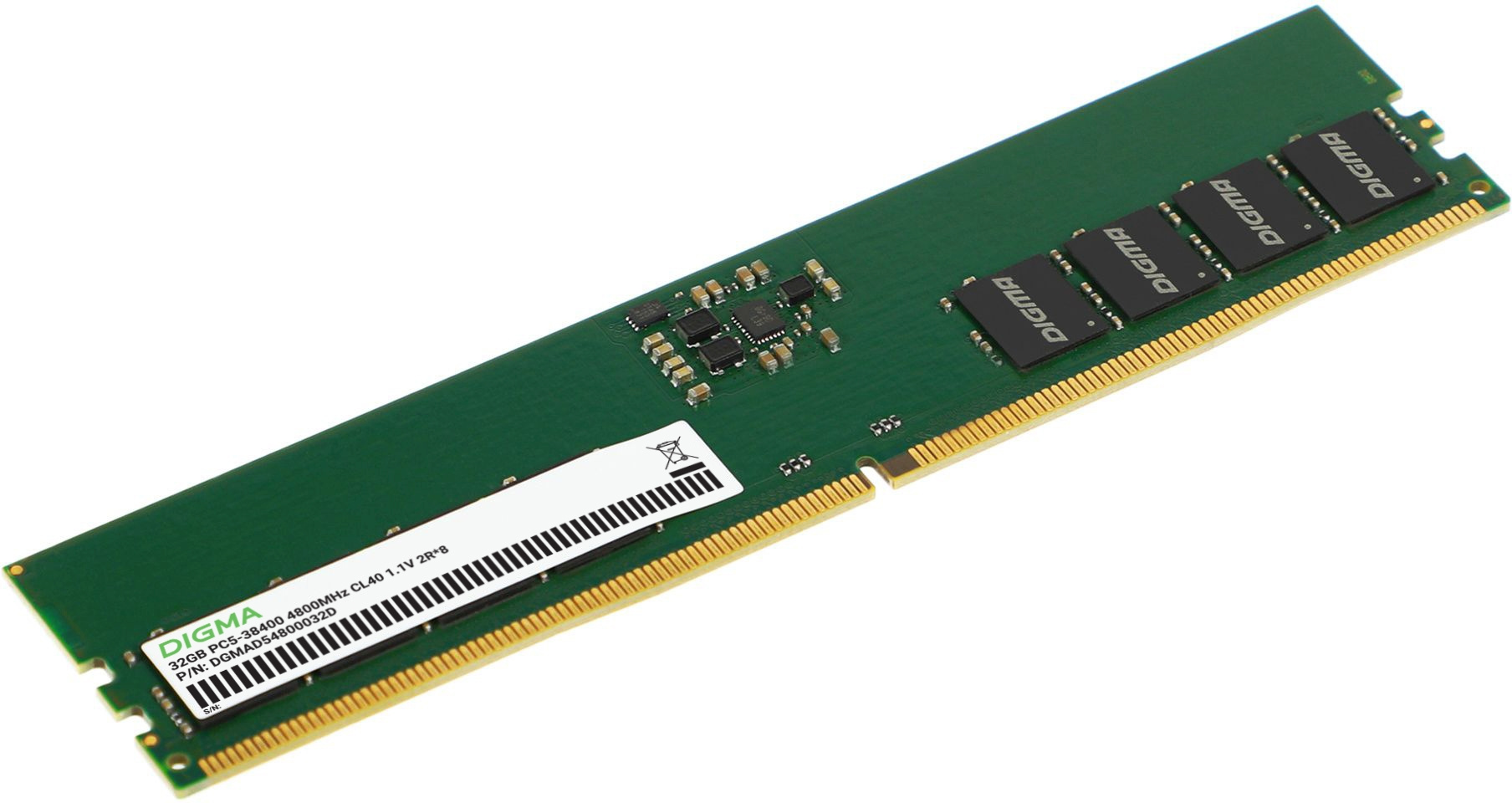 ����������� ������ Digma DGMAD54800032D DDR5 -  1x 32�� 4800���, DIMM,  Ret [DGMAD54800032D]