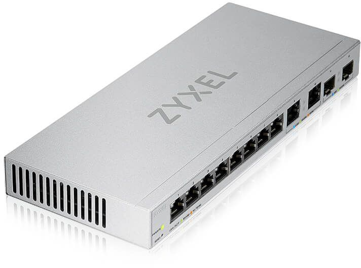 ���������� Zyxel XGS1210-12 Multi-Gigabit Smart L2 Switch, 8xGE, 2x1/2.5GE, 2xSFP+, Desktop, Silent