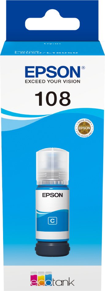 ������� Epson 108 C13T09C24A, EcoTank Ink ��� Epson L8050/L18050, Cyan 70ml