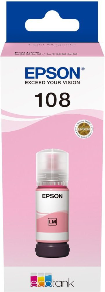 ������� Epson 108 C13T09C64A, EcoTank Ink ��� Epson L8050/L18050, Light Magenta 70