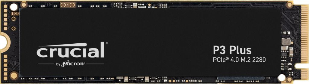 SSD  Crucial P3 Plus CT4000P3PSSD8 4, M.2 2280, PCIe 4.0 x4,  NVMe,  M.2 [CT4000P3PSSD8]