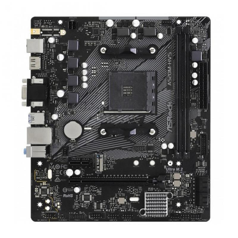 ����������� ����� ASROCK A520M-HVS, SocketAM4, AMD A520, mATX, Ret [A520M-HVS]