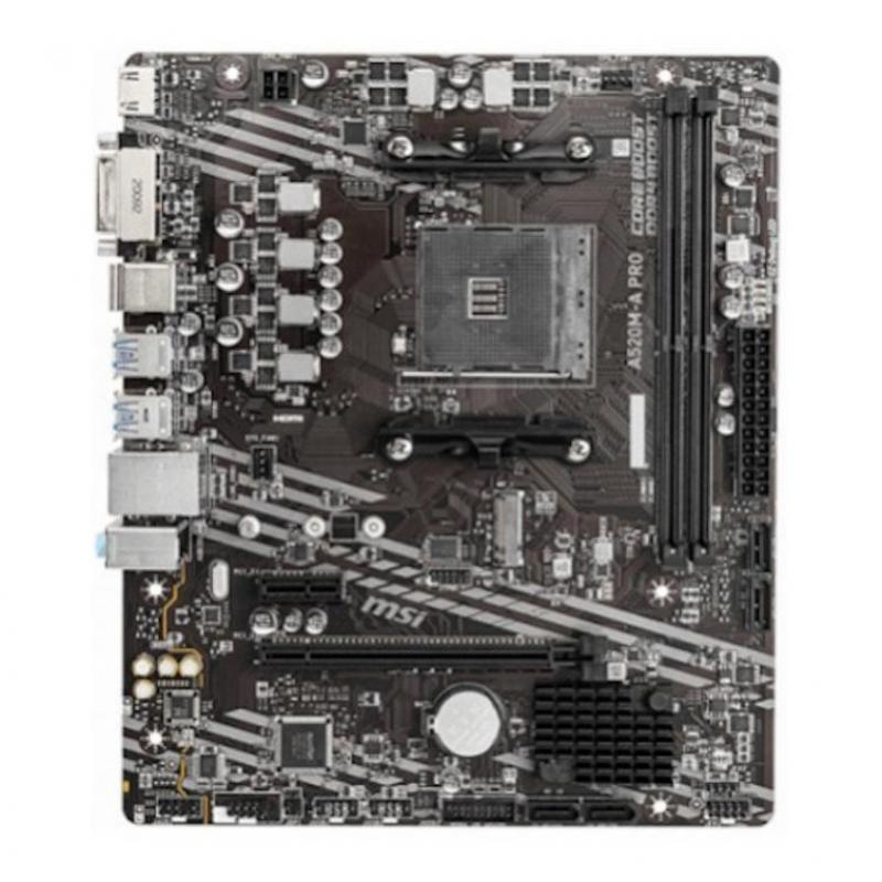 ����������� ����� MSI A520M-A PRO, SocketAM4, AMD A520, mATX, Ret [A520M-A PRO]