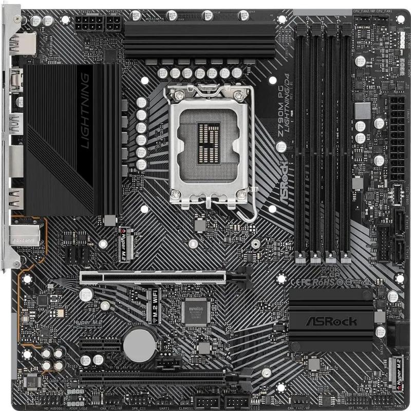   ASROCK Z790M PG LIGHTNING/D4, LGA 1700, Intel Z790, mATX, Ret