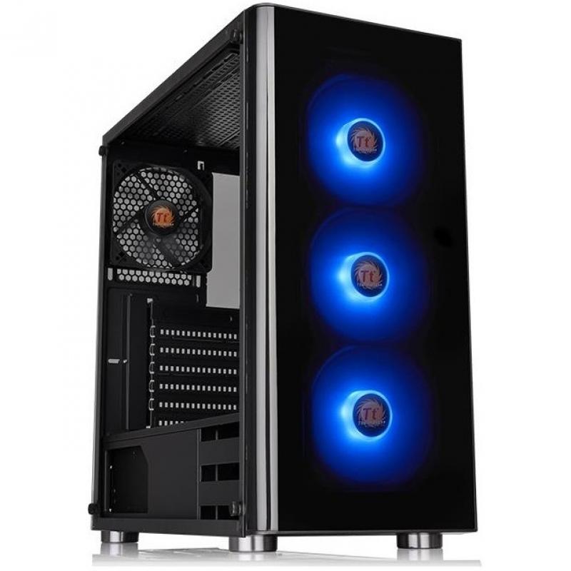 ������ Thermaltake V200 TG RGB [CA-1K8-00M1WN-01] Black Win/SPCC/Tempered Glass*1/120mm RGB Fans*3 + 120mm Standard Fan*1/MB Sync