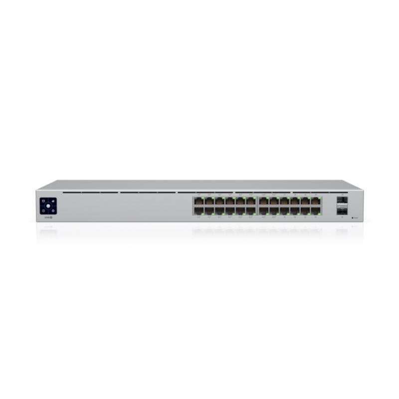 ���������� Ubiquiti UniFi Switch 24 PoE [USW-24-POE] PoE-���������� � ������, 24� 1G RJ45, 2� SFP, ������� 95 ��