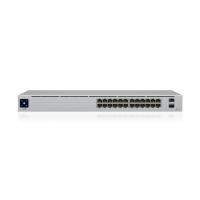 ���������� Ubiquiti UniFi Switch 24 PoE [USW-24-POE] PoE-���������� � ������, 24� 1G RJ45, 2� SFP, ������� 95 ��