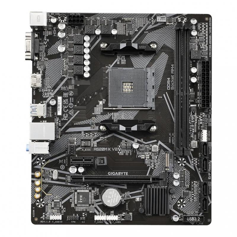 ����������� ����� GIGABYTE A520M K V2, SocketAM4, AMD A520, mATX, Ret [A520M K V2]