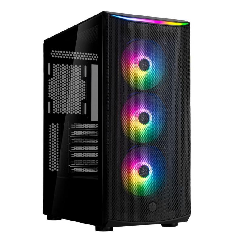  Silverstone G41FA512ZBG0020 High airflow ATX mid-tower chassis with dual radiator support and ARGB lighting