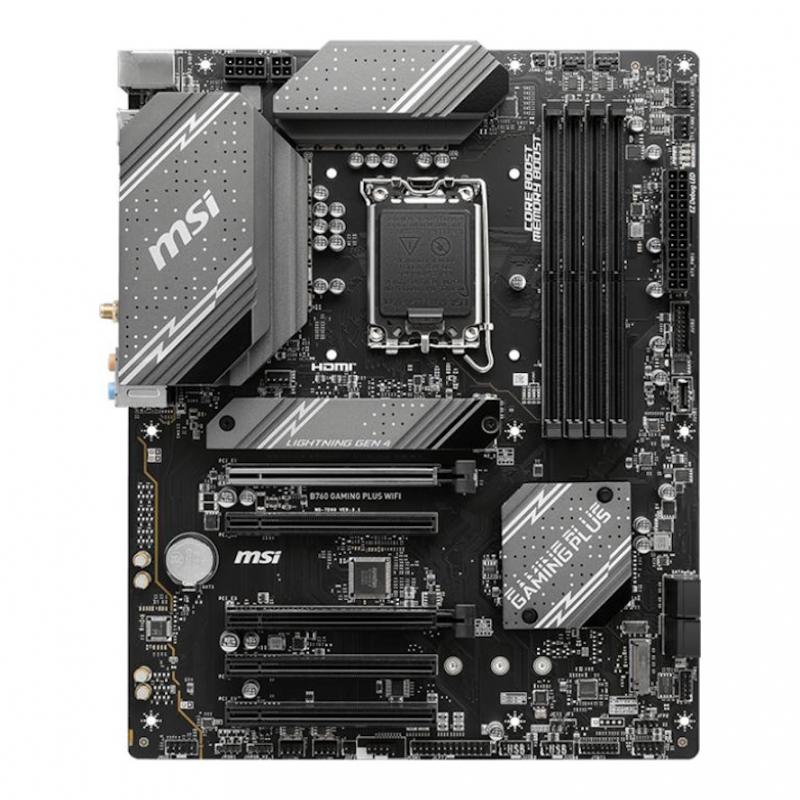 ����������� ����� MSI B760 GAMING PLUS WIFI, LGA 1700, Intel B760, ATX, Ret