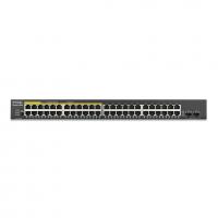 K��������� Zyxel GS1900-48HPv2 Smart L2 PoE + switch, rack 19 , 48xGE (24xPoE +), 2xSFP, PoE budget 170 W