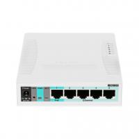 ���������� MikroTik RB260GS (CSS106-5G-1S) (r2) 5-port Gigabit smart switch with SFP cage, SwOS, plastic case, PSU