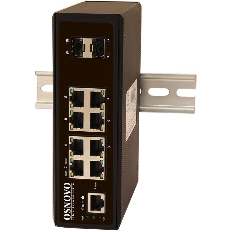  OSNOVO SW-70802/IL, L2+    10 , 8*10/100/1000Base-T, 2*SFP 1000Base-X, [SW-70802/IL]