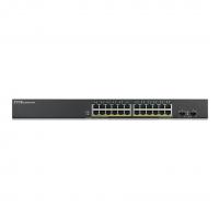 ���������� ZYXEL GS1900-24HPv2, Smart L2 PoE + switch rack 19 , 24xGE PoE +, 2xSFP, PoE budget 170 W
