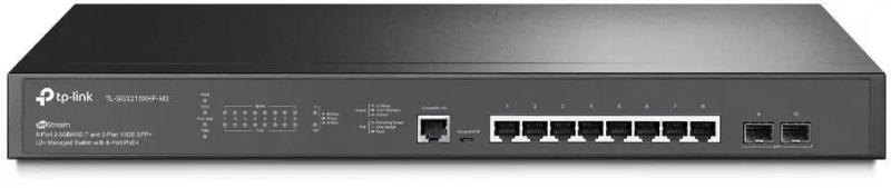  TP-LINK SG3210XHP-M2, 8-Port PoE+ 2.5GBASE-T L2+ Managed Switch with 2 10GE SFP+ Slots [SG3210XHP-M2]