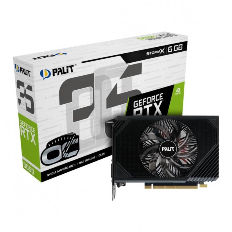 ���������� Palit NVIDIA  GeForce RTX 3050 RTX3050 STORMX OC 6�� StormX, GDDR6, OC,  Ret [ne63050s18je-1070f]
