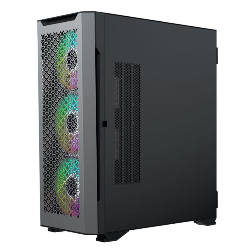  ACD Fort 279M [AH-TC600-000] ATX, Black, USB3.0*2+HD audio ,1*12cm F2 ARGB fan at rear ,Tempered glass side panel with fixed 4pcs screws