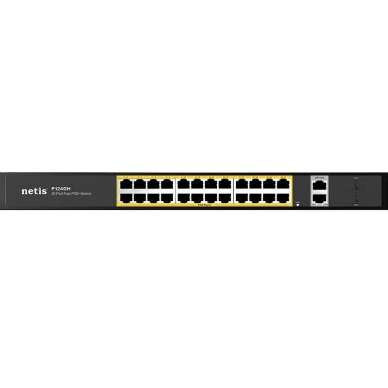  NETIS P124GH, 24PORT 10/100M POE 4GE COMBO [P124GH]