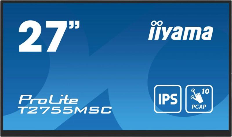 27''  Iiyama ProLite T2755MSC-B1,  1920x1080,  IPS,  1HDMI,  1DP,  