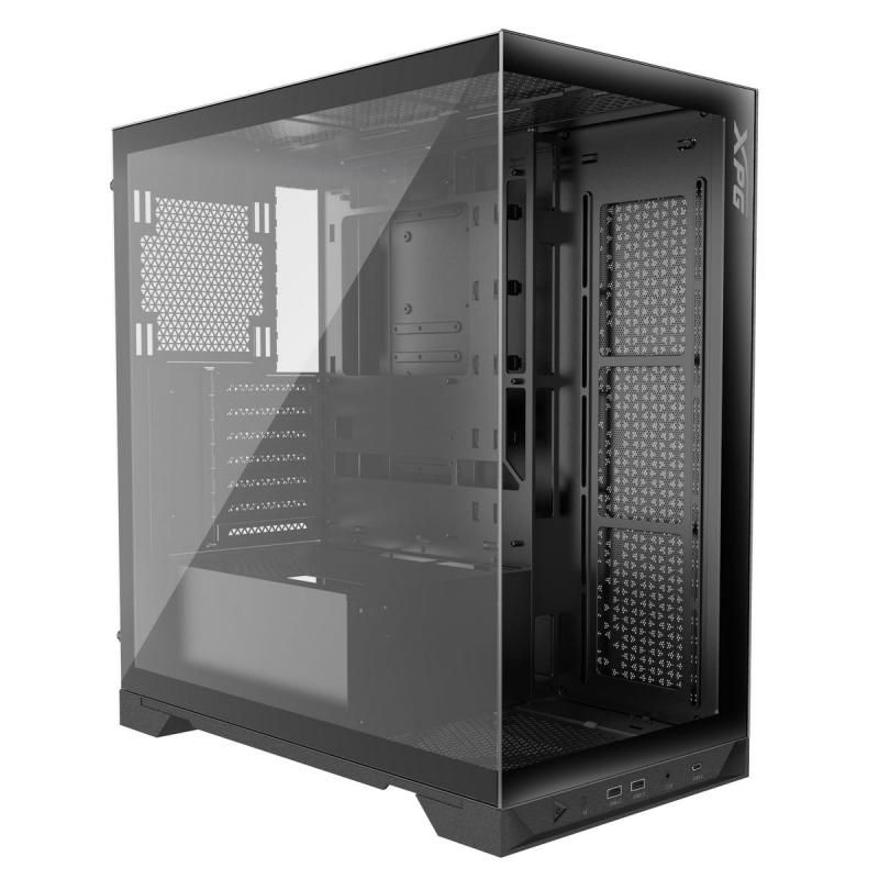  XPG INVADER X BLACK [INVADERXMTWOF-BKCWW] Mid-Tower, Micro-ATX, Mini-ITX, Standard-ATX, USB 3.2 Gen2 Type-A, USB 3.2 Gen2 Type-C