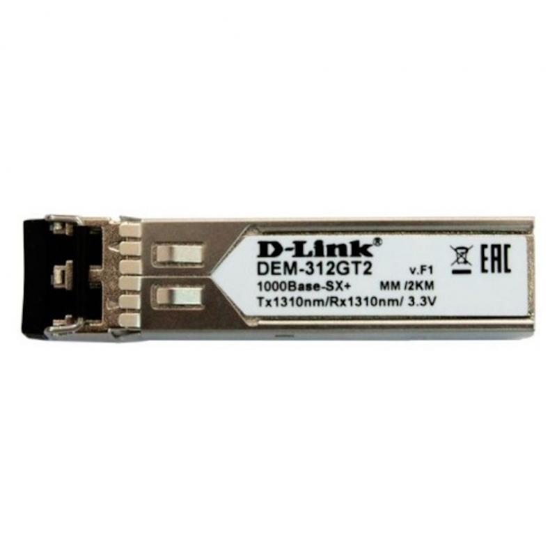 SFP-��������� D-Link  312GT2/A1A � 1 ������ 1000Base-SX+ ��� ������������� ����������� ������ (�� 2 ��, ������ Duplex LC)