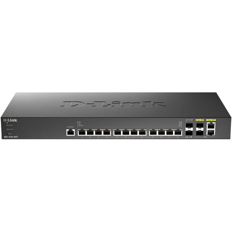  D-Link  DXS-1210-16TC/B1A, PROJ  L2+   12  10GBase-T, 2  10GBase-X SFP+  2 - 10GBase-T/SFP+ [DXS-1210-16TC/B1A]