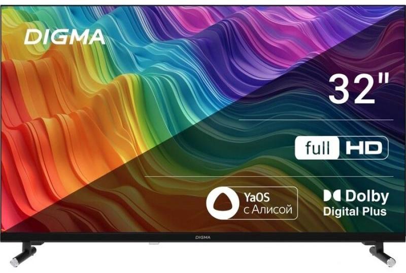 ��������� Digma DM-LED32SBB33, FULL HD, ������, YaOS