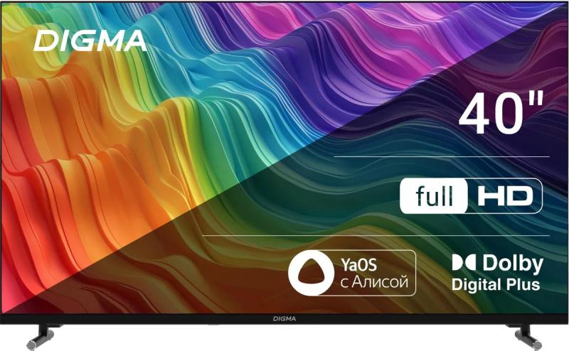 ��������� Digma DM-LED40SBB33, FULL HD, ������, YaOS