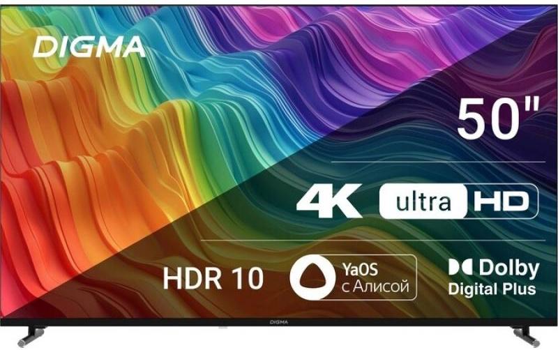 ��������� Digma DM-LED50UBB33, 4K Ultra HD, ������, YaOS