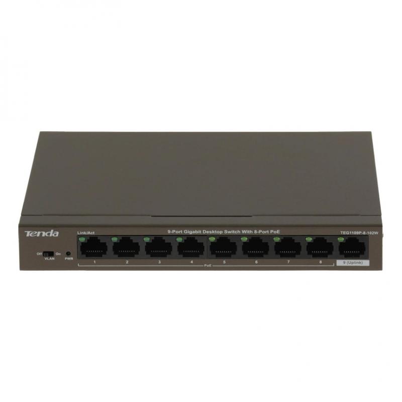 ���������� TENDA TEG1109P-8-102W, �������������