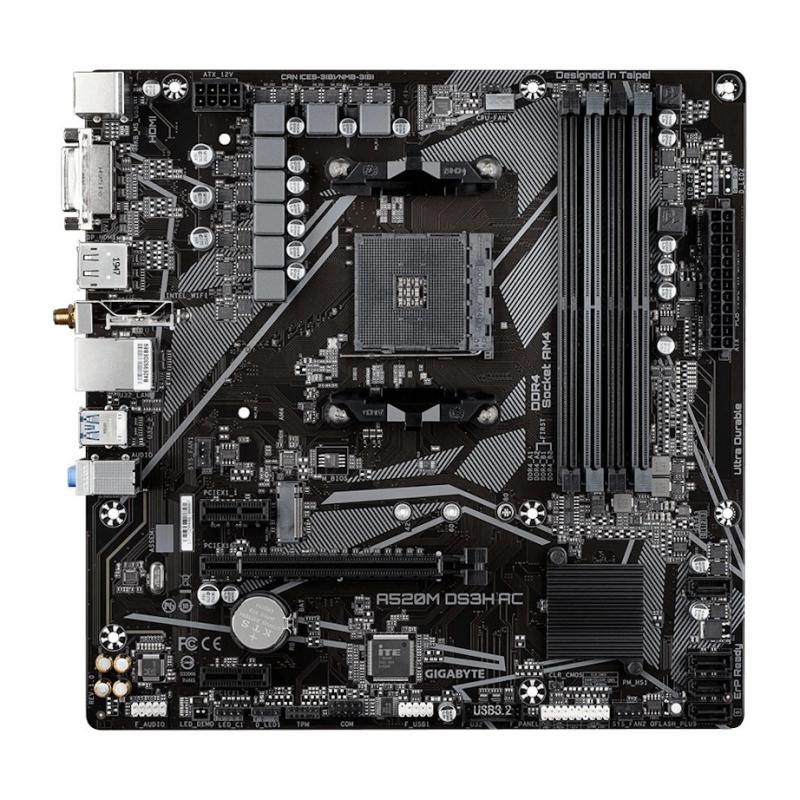 ����������� ����� Gigabyte A520M DS3H AC, SocketAM4, AMD A520, mATX, Ret [A520M DS3H AC]