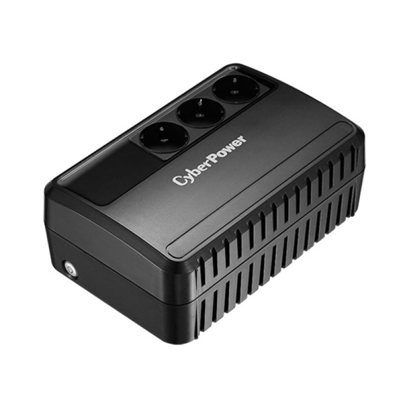 ��� CyberPower BU600E, Line-Interactive, 600VA/360W, 3 Schuko �������, Black, 0.28�0.14�0.23�., 4.4��./ UPS Line-Interactive CyberPower BU600E 600VA/360W (3 EURO) [BU600E]