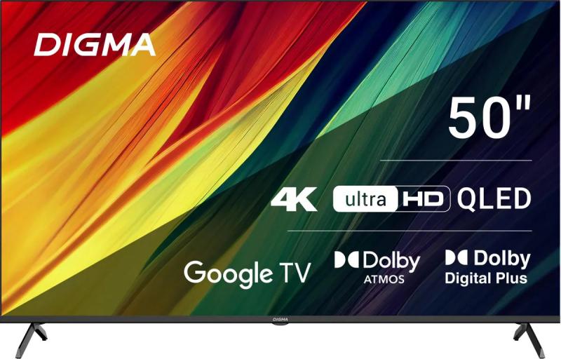 ��������� Digma DM-LED50UQB31, QLED, 4K Ultra HD, ������, Google TV