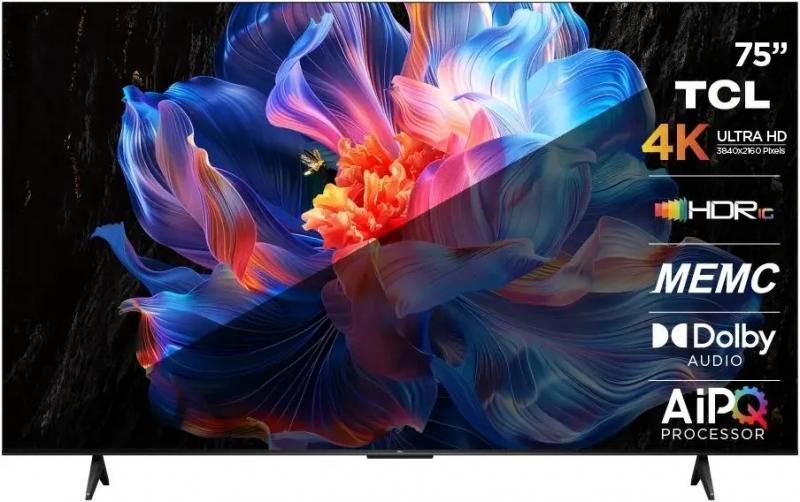 ��������� TCL 75P6K, 4K Ultra HD, ������, Google TV