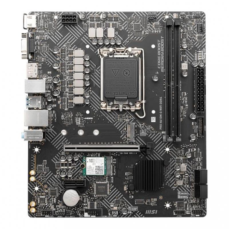 ����������� ����� MSI  PRO H610M-G WIFI DDR4,H610,LGA1700,2DDR4,1PCI-Ex16,1PCI-Ex1,1M.2,4SATA3,4USB3.2 [PRO H610M-G WIFI DDR4]