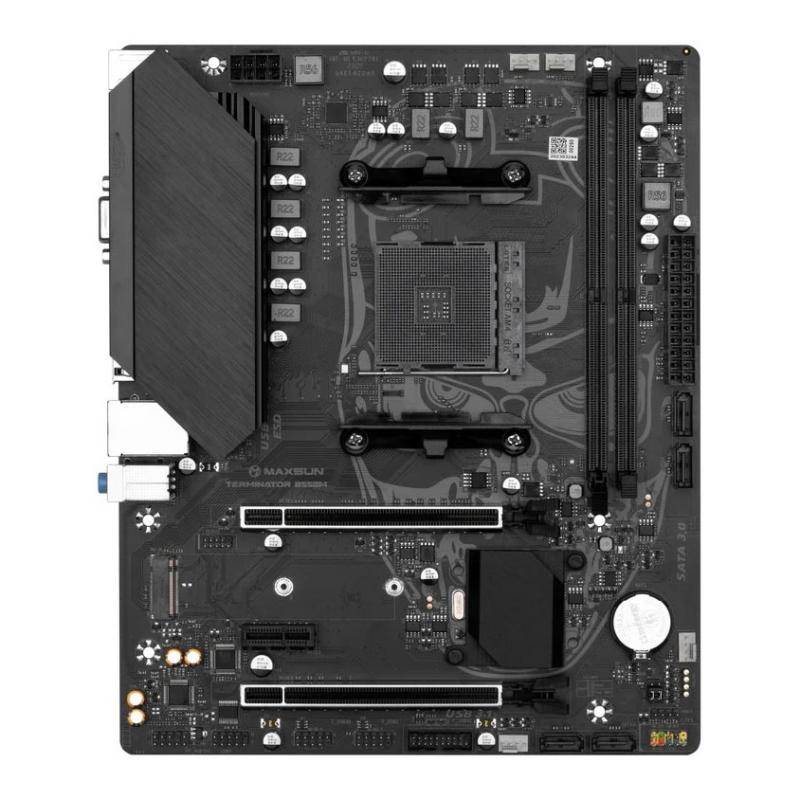 ����������� ����� MAXSUN MS-Terminator B550M (Socket AM4, mATX, 2*DDR4, VGA/HDMI, 4*SATA3, 1*M.2, 1*PCIEx16/1*PCIEx4/1*PCIEx1, 4*USB 2.0, 2*USB 3.2 Gen1, LAN 1*1G, RTL) [MS-Terminator B550M]