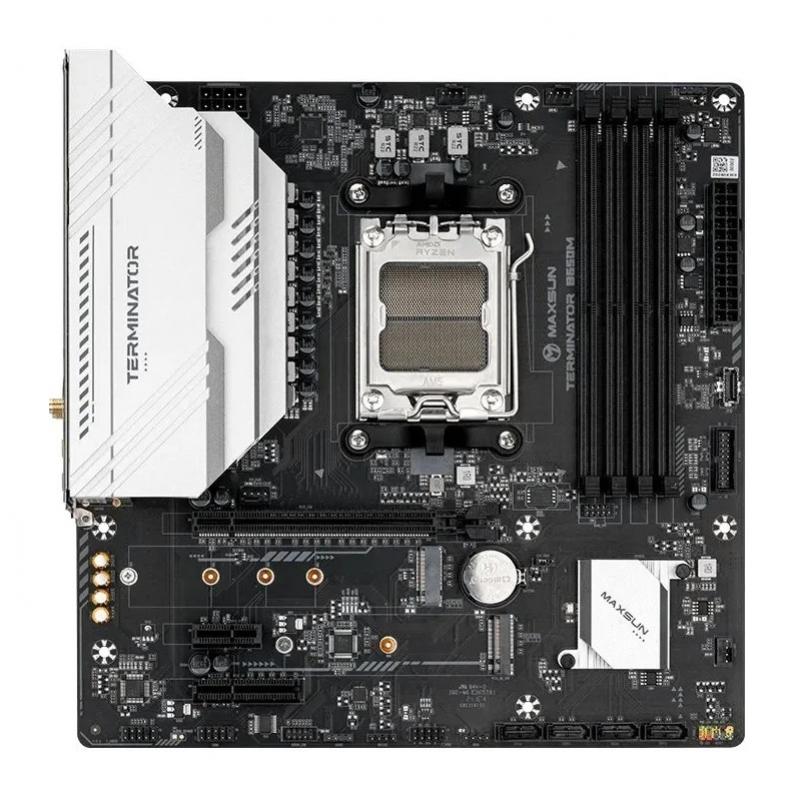 ����������� ����� MAXSUN MS-Terminator B650M (Socket AM5, mATX, 4*DDR5(192Gb), DP/HDMI, 4*SATA3, 2*M.2, 1*PCIEx16/1*PCIEx4/1*PCIEx1, 2*USB 2.0, 4*USB 3.2, LAN 1*2.5G, RTL) [MS-Terminator B650M]