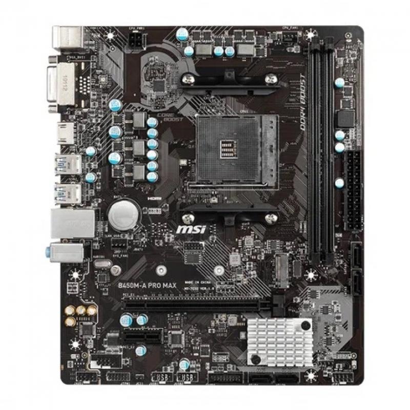 ����������� ����� MSI B450M-A PRO MAX, SocketAM4, AMD B450, mATX, Ret [B450M-A PRO MAX]